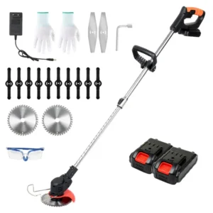 Desbrozadora Cortacésped Inalámbrica 42V (2x21V) 18000 RPM con 2 Baterías y Kit Completo – Versión B