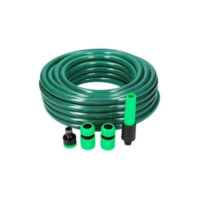EDM Manguera Reforzada 15 mm (5/8″) x 15 m Kit con Accesorios