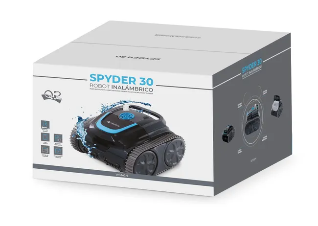 QP Spyder Max Robot Limpiafondos Piscina a Batería 120 min - Imagen 2