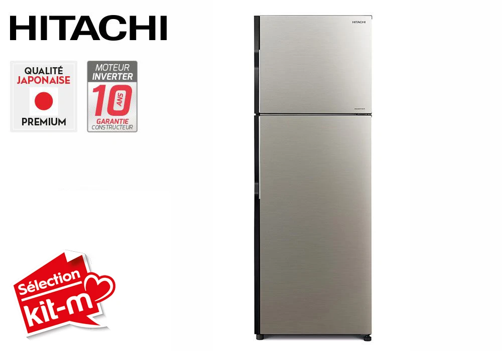 Refrigerador 2 Puertas 290L Gris Brillant Hitachi (RH351PRU0)