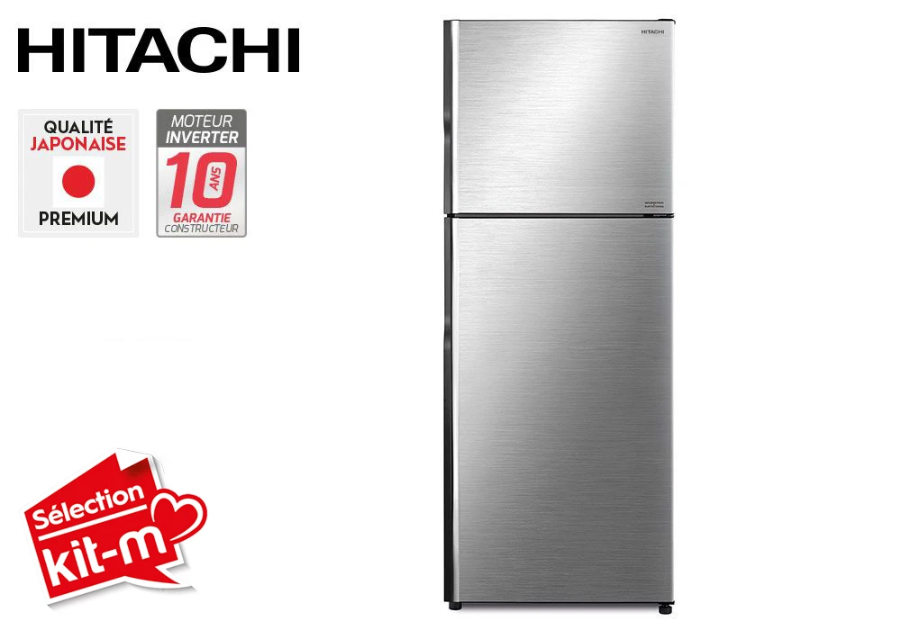 Refrigerador 2 Puertas 366L Gris Brillant Hitachi (RVX441PRU9)