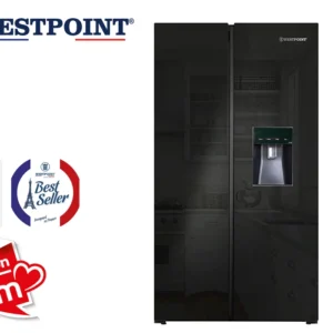Refrigerador americano 2 Puertas Acristaladas Negro Westpoint (WSNY-56F22.EWGN)