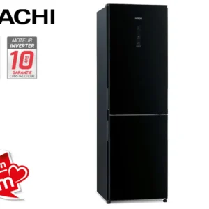 Refrigerador combinado 2 Puertas 330L Verre Negro Hitachi (R-BGX411PRU0-1 GBK)