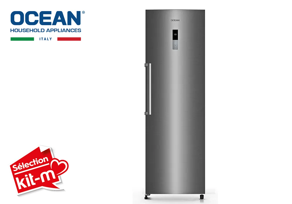 Congelador vertical 1 Puerta Dark Inox Ocean (OVK270NF)