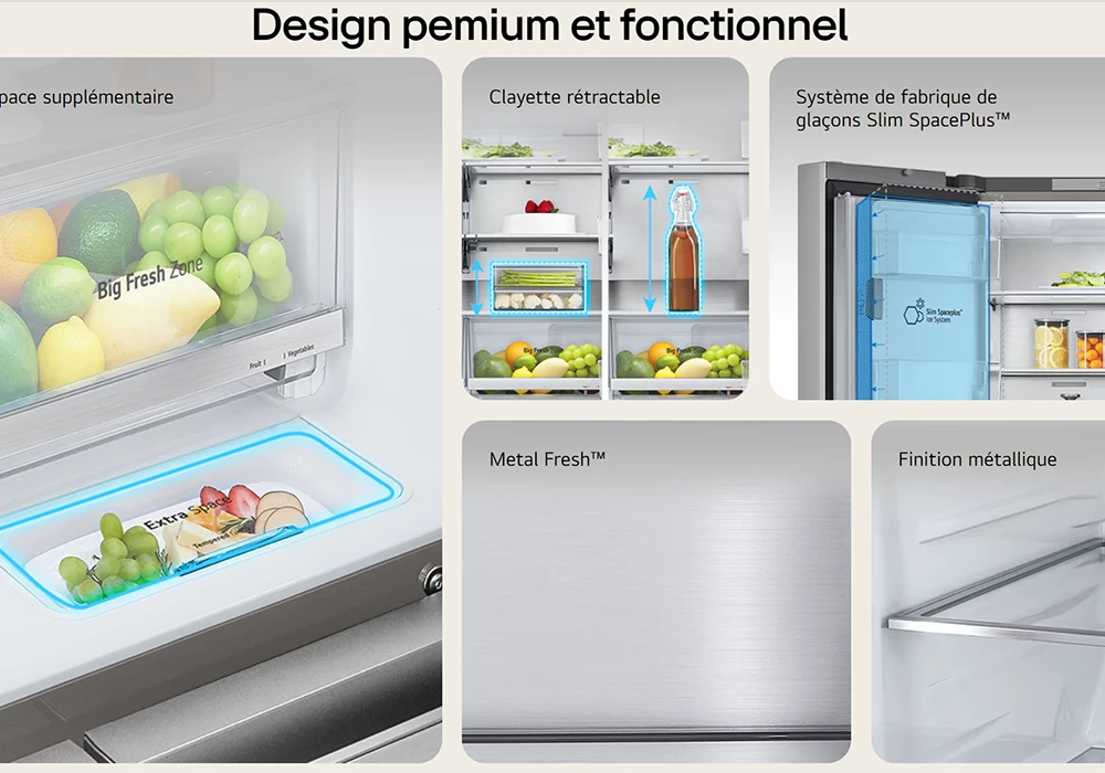 Refrigerador multipuertas Connecté Door-in-Door™ LG (GMJ960MBJE) - Imagen 7