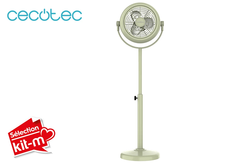 Ventilador Retro Vintage Verde Inclinable y Ajustable EnergySilence 250 ClassicStyle Cecotec (8206)