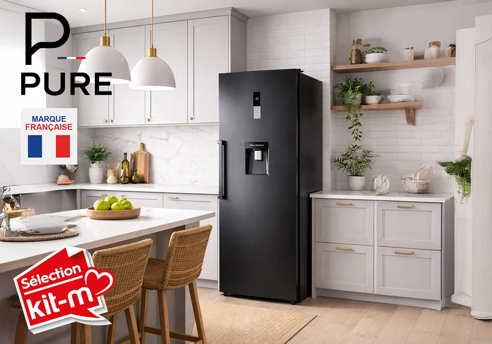 Refrigerador vertical 1 Puerta Dark Inox PURE