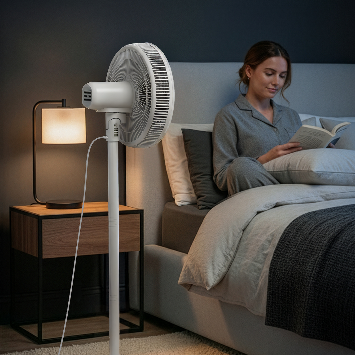 AirFlo™ Slim Ventilateur sur pied hybride 43″ – Circulateur d’air ultra-silencieux – Blanc - Imagen 3