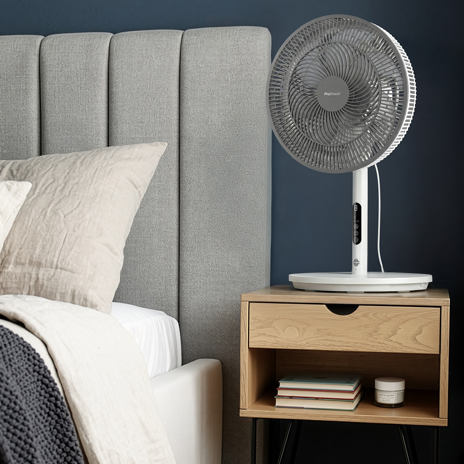 AirFlo™ Slim Ventilateur sur pied hybride 43″ – Circulateur d’air ultra-silencieux – Blanc/Gris - Imagen 2
