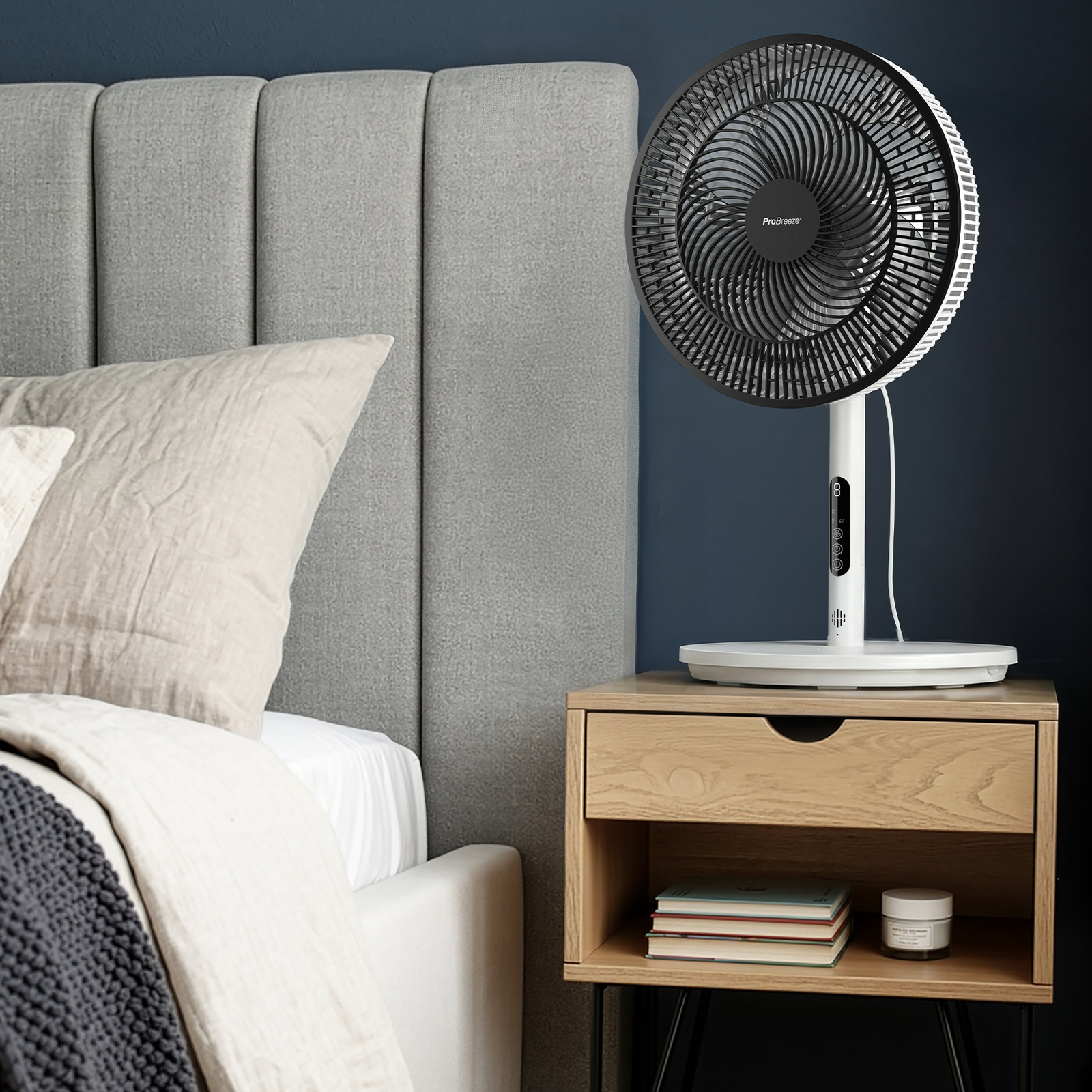 AirFlo™ Slim Ventilateur sur pied hybride 43″ – Circulateur d’air ultra-silencieux – Blanc/Noir - Imagen 2