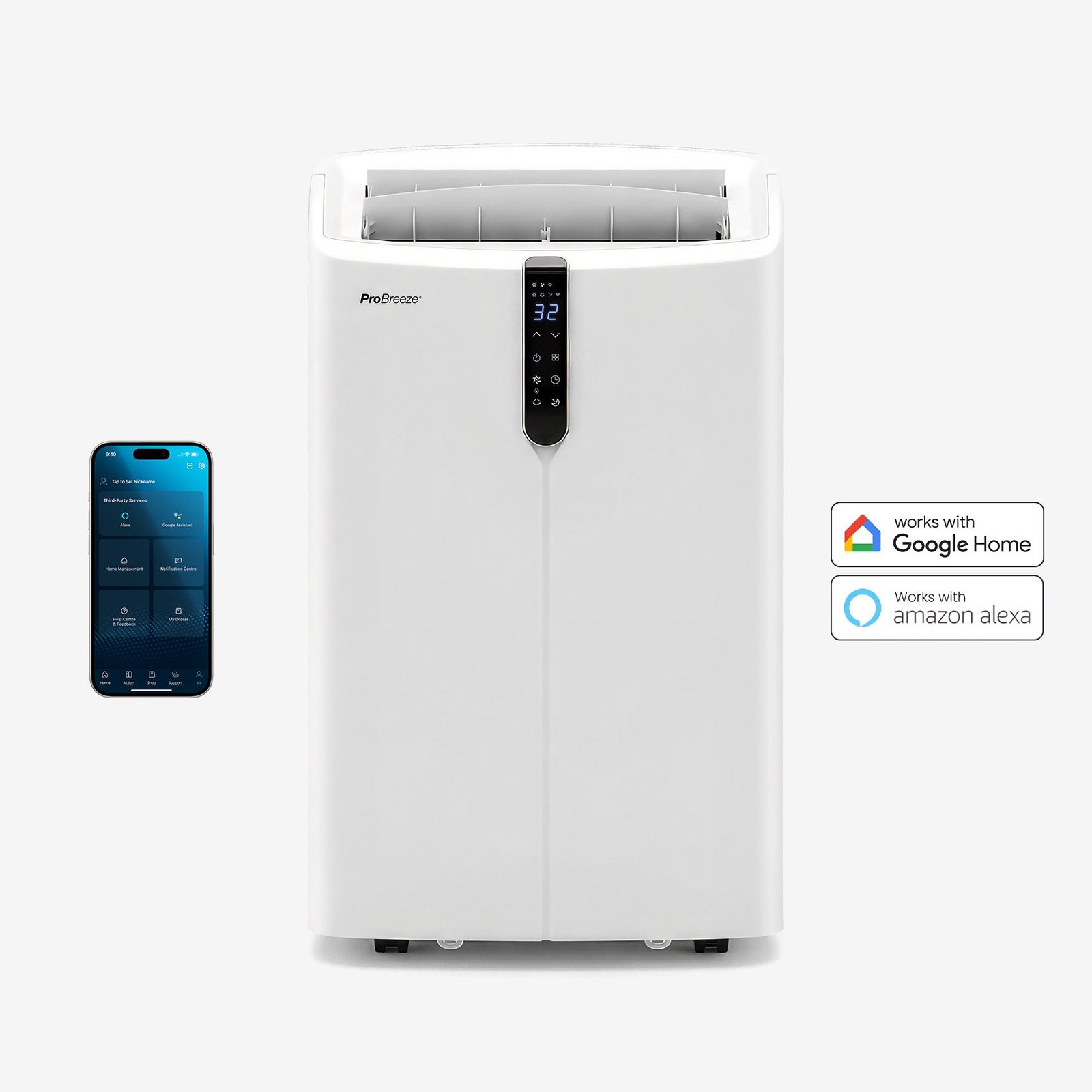 OmniCool™ Climatiseur portable 3-en-1 ultra-silencieux de 12 000 BTU avec fonction de déshumidification – Application Wifi intelligente