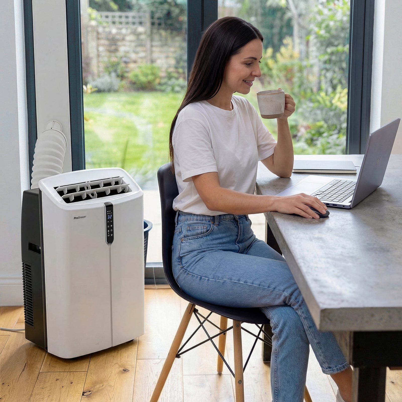 OmniCool™ Climatiseur portable 3-en-1 ultra-silencieux de 12 000 BTU avec fonction de déshumidification – Application Wifi intelligente - Imagen 2