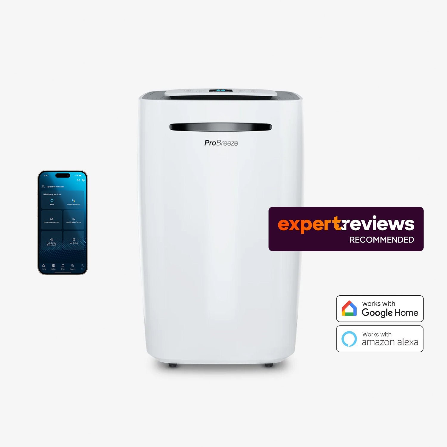 Déshumidificateur 20 L avec extraction maximale, mode séchage du linge et contrôle par application intelligente