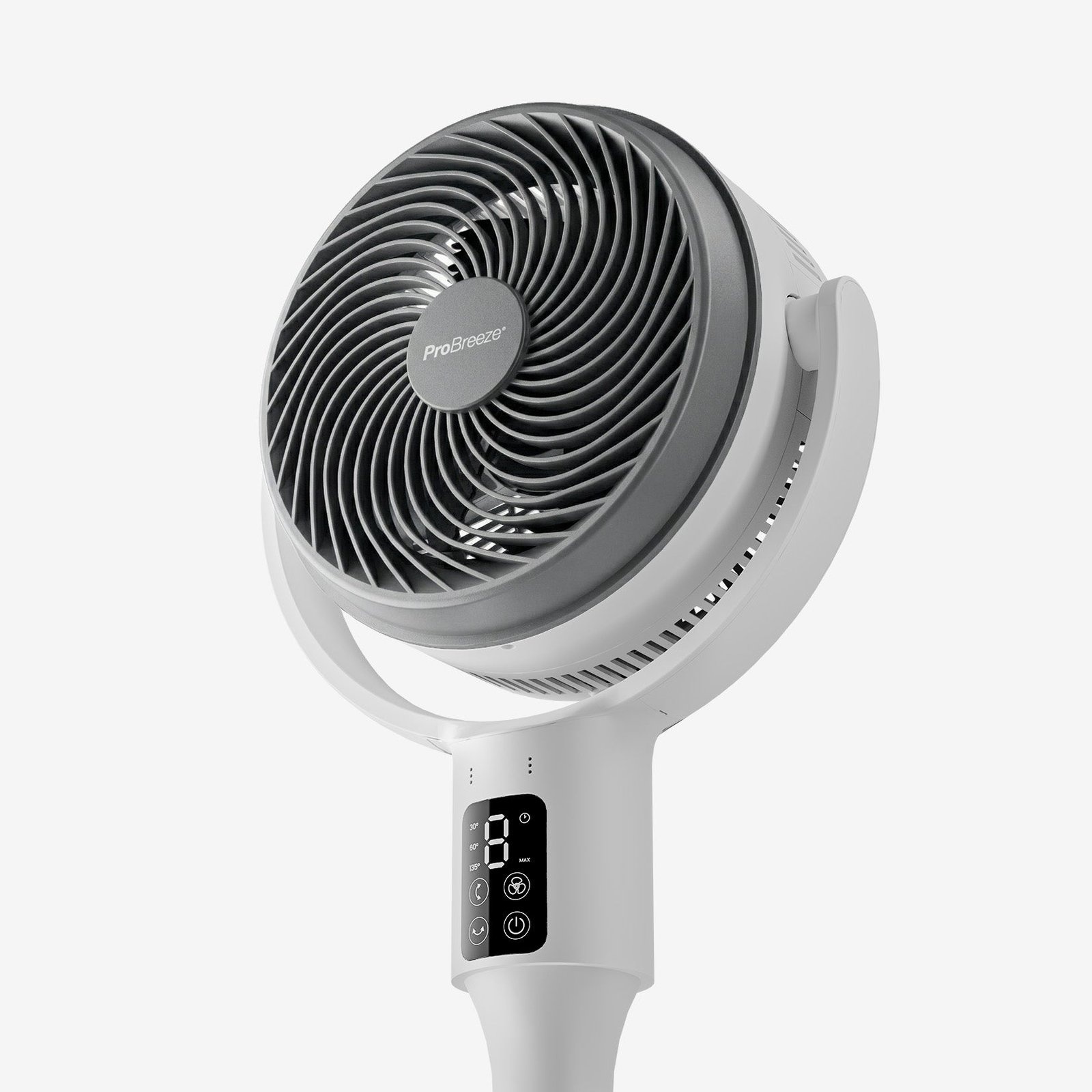AirFlo™ Ventilateur sur pied hybride intelligent 43″ – Circulateur d’air ultra-silencieux – Blanc/Gris - Imagen 5