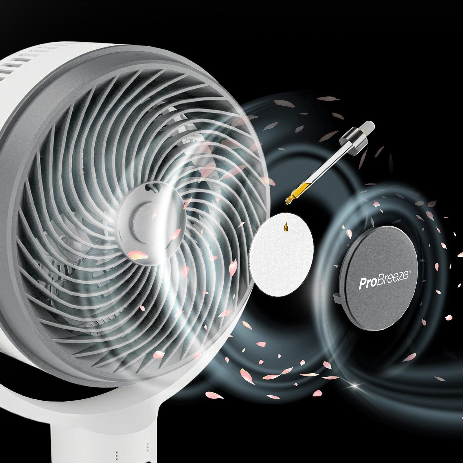 AirFlo™ Ventilateur sur pied hybride intelligent 43″ – Circulateur d’air ultra-silencieux – Blanc/Gris - Imagen 9