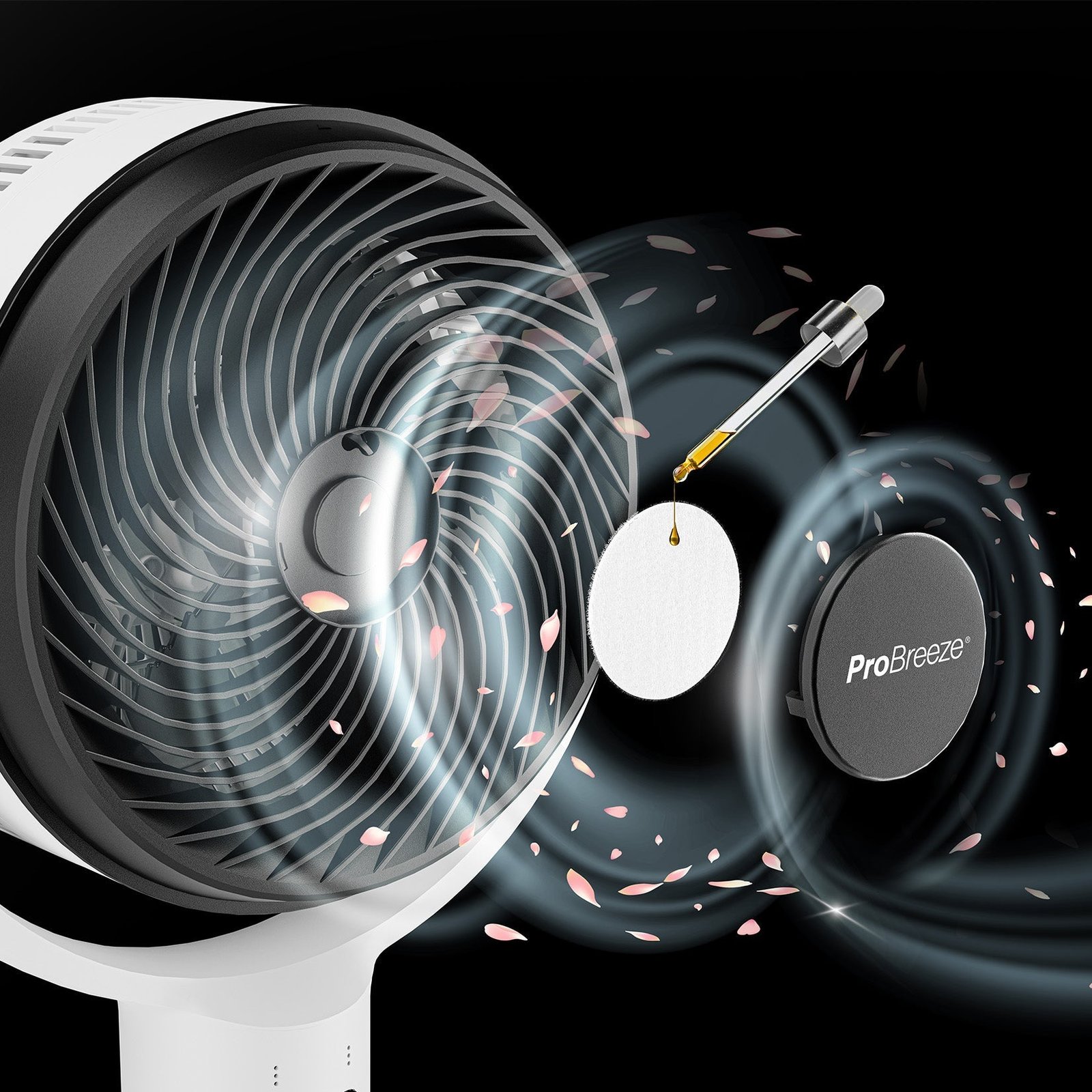 AirFlo™ Ventilateur sur pied hybride 43″ – Circulateur d’air ultra-silencieux – Blanc/Noir - Imagen 6