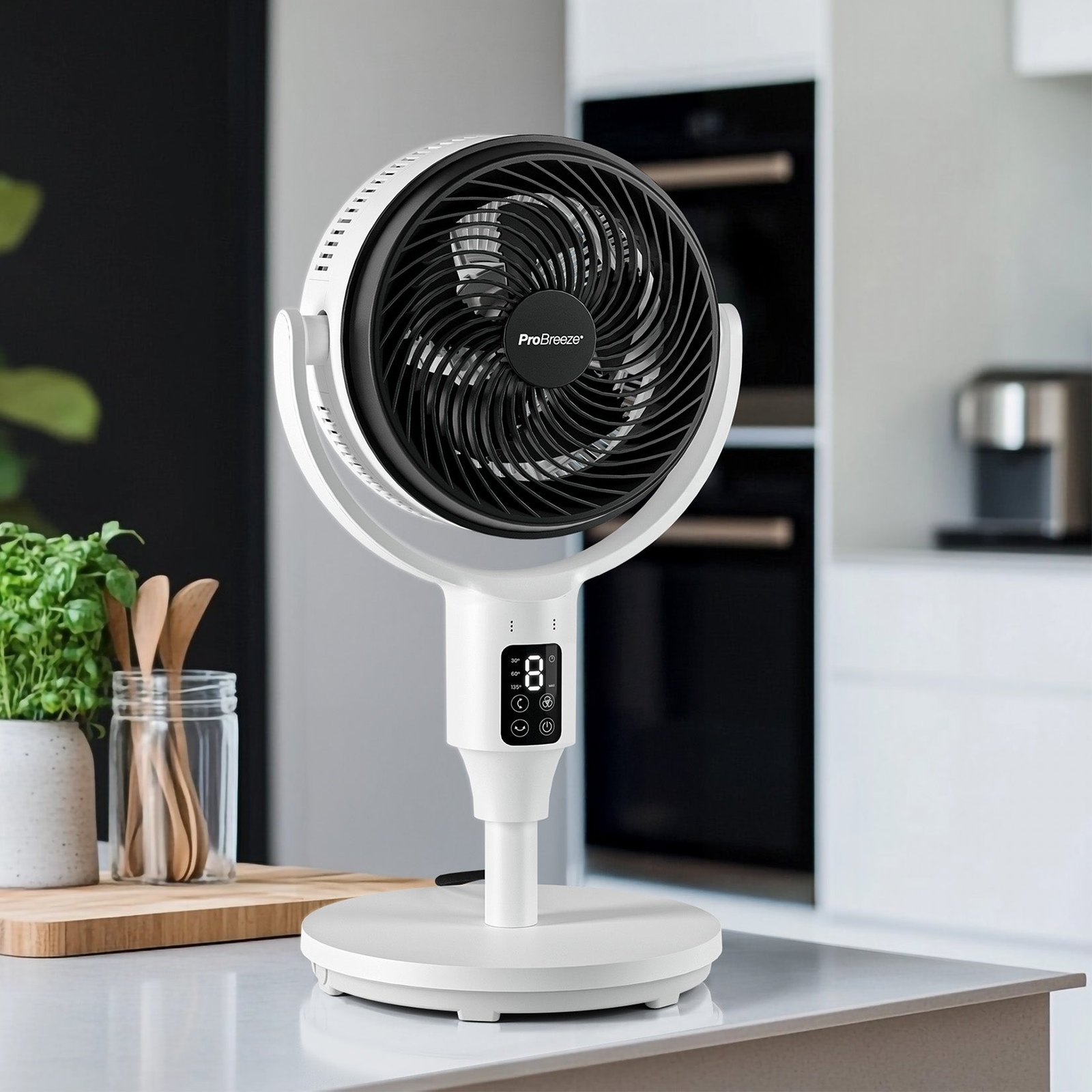 AirFlo™ Ventilateur sur pied hybride 43″ – Circulateur d’air ultra-silencieux – Blanc/Noir - Imagen 2