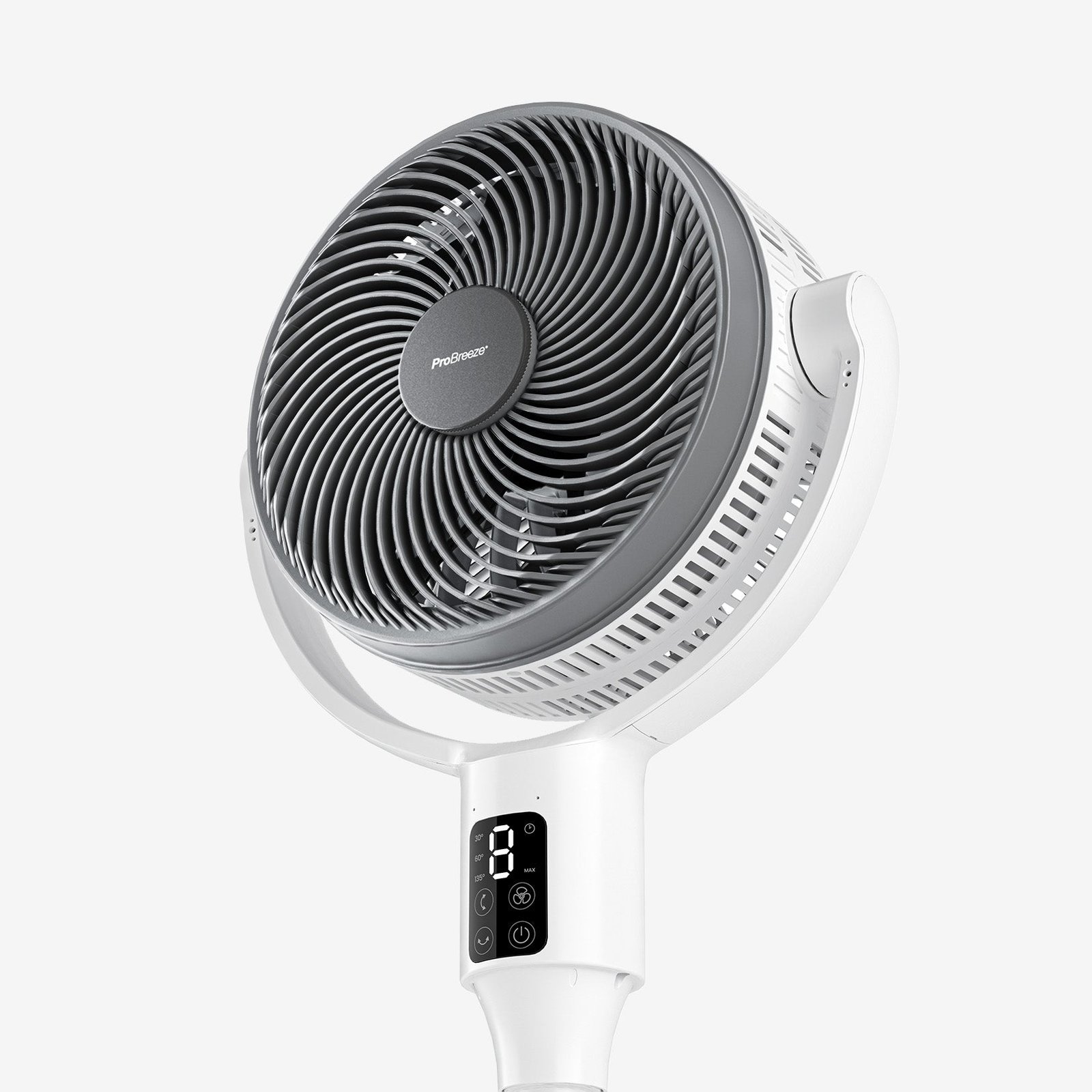 AirFlo Plus™ Ventilateur sur pied hybride intelligent 44″ – Circulateur d’air ultra-silencieux – Blanc/Gris - Imagen 5
