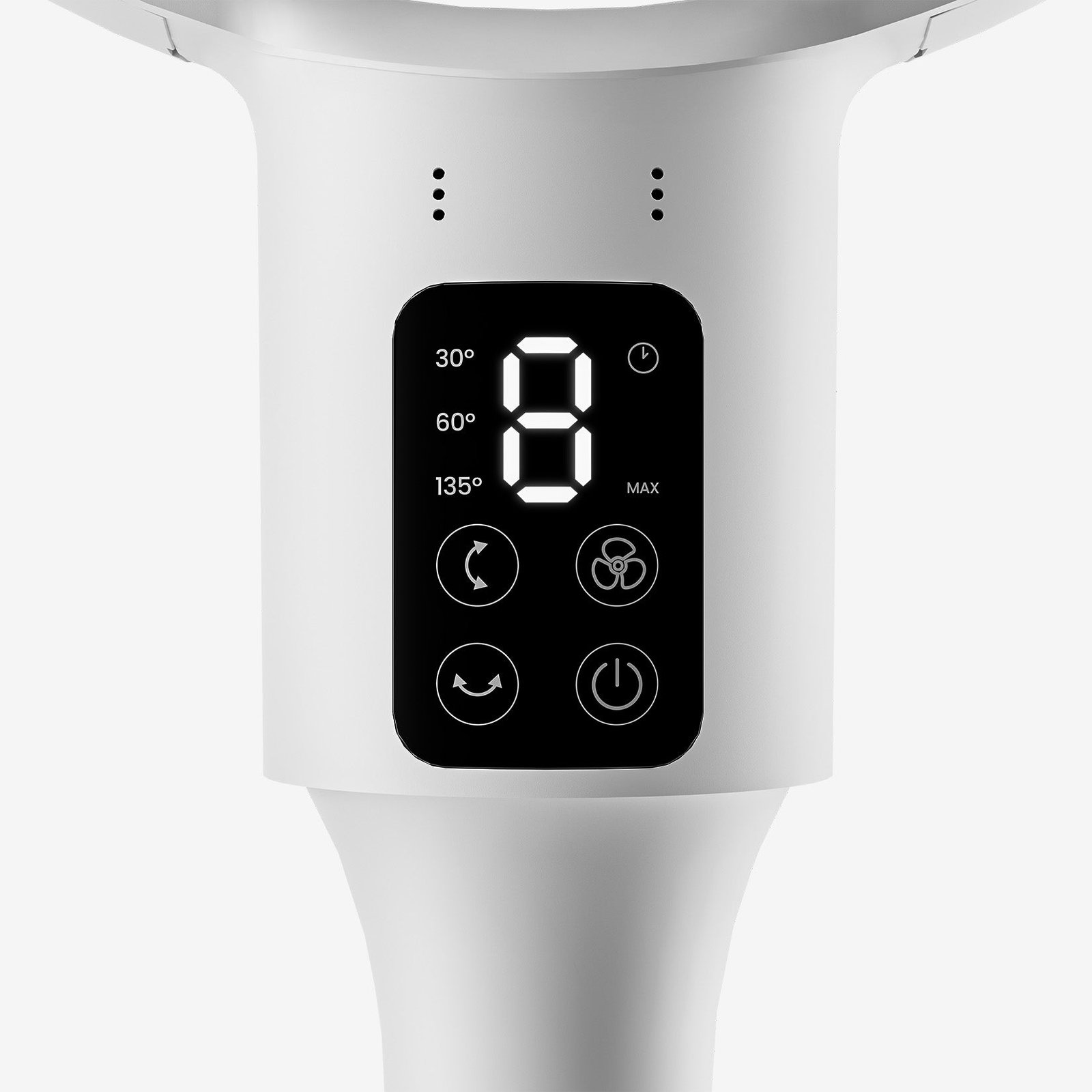 AirFlo Plus™ Ventilateur sur pied hybride intelligent 44″ – Circulateur d’air ultra-silencieux – Blanc/Gris - Imagen 6