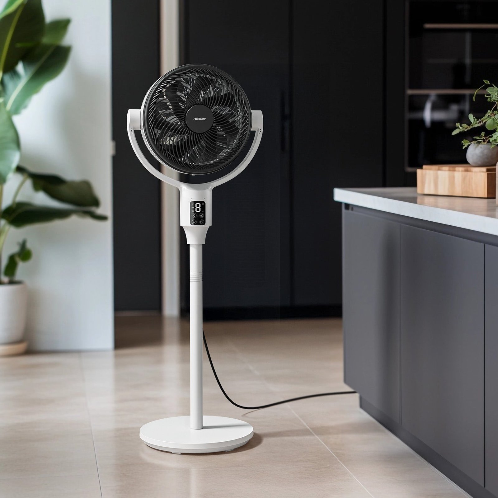 AirFlo Plus™ Ventilateur sur pied hybride 44″ – Circulateur d’air ultra-silencieux – Blanc/Noir - Imagen 6