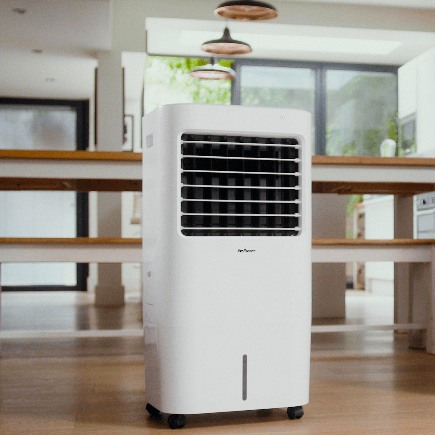 Refrescador de Aire Portátil 10 L con 4 Modos de Funcionamiento, 3 Velocidades, Pantalla LED y Mando a Distancia - Imagen 2